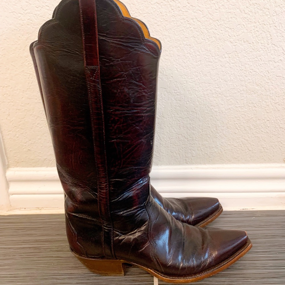 Black Cherry Lucchese Boots 7 1/2